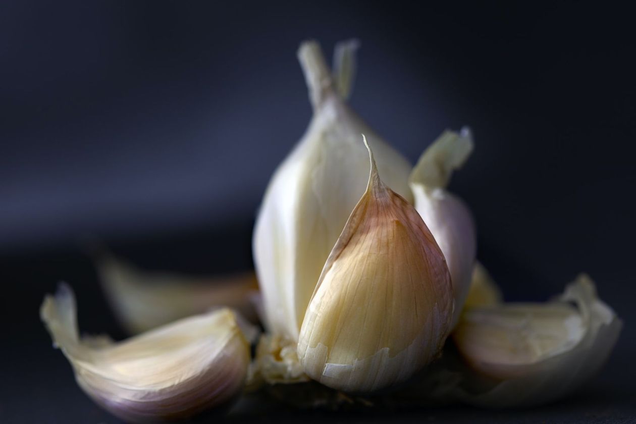Garlic bulb split
